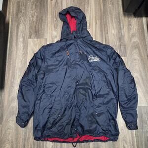 Polo Ralph Lauren Mens Coach Windbreaker Jacket Detachable Hood Navy Red 3XL